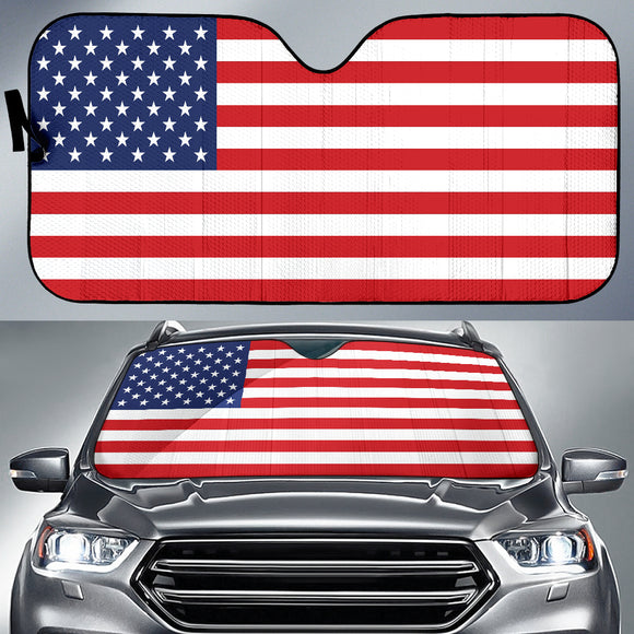 American Flag Auto Sun Shade