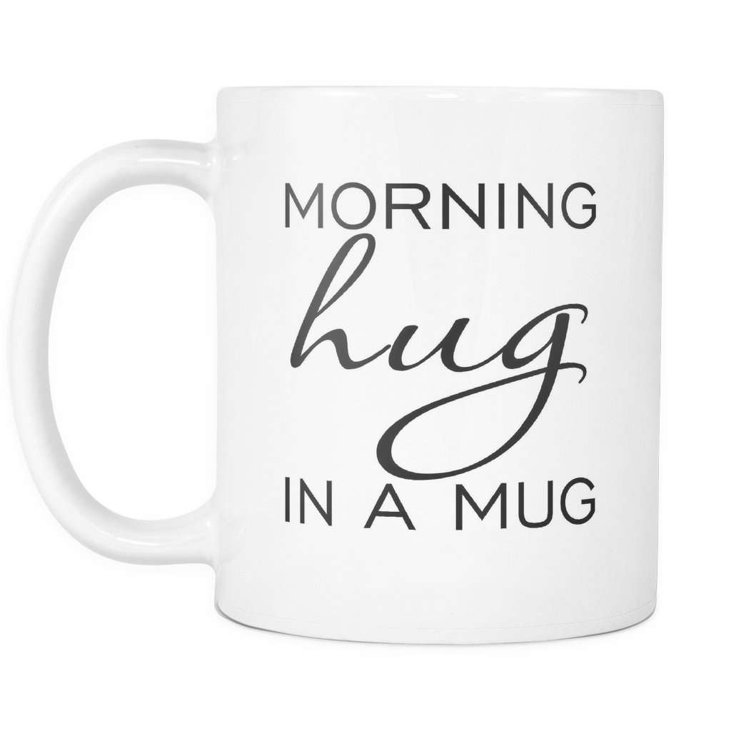 Morning Hug in a Mug Ceramic Coffee Cup, 12oz Coffee Cup, Hot Drinks, Gift,  Office, Coffee, Ceramic Coffee Mug, Mugs, Work, Hug, Cup, 